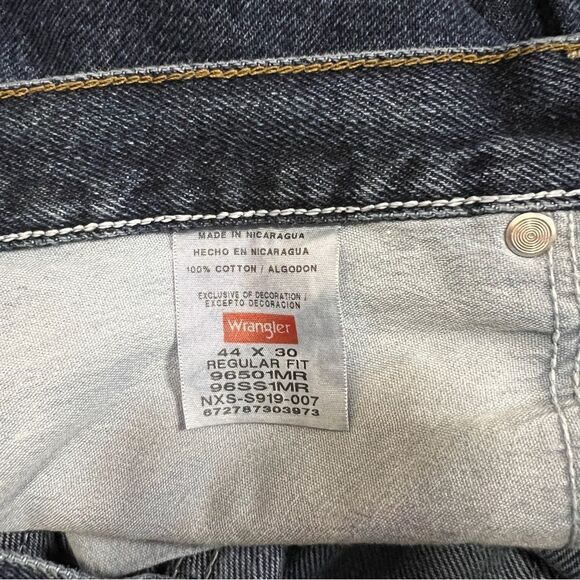 Wrangler 44x30 Regular Fit Denim Jeans - Picture 4 of 4